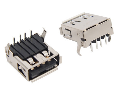 【嘉利 usb2.0 4pin AF母座 10.0 四角有卷邊90度USB連接器插座】價格,廠家,圖片,連接器,深圳市嘉利亞洲實(shí)業(yè)-